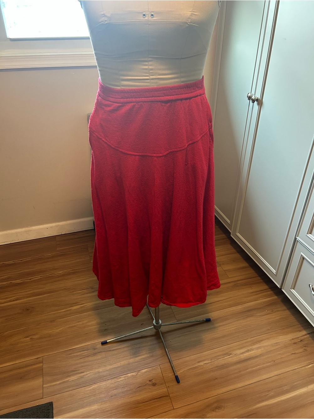 Vintage Square Dance Women's Red A-Line Skirt Size Medium